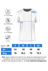 Beyaz Bisiklet Yaka Baskılı Oversize Kalıp Unisex T-Shirt