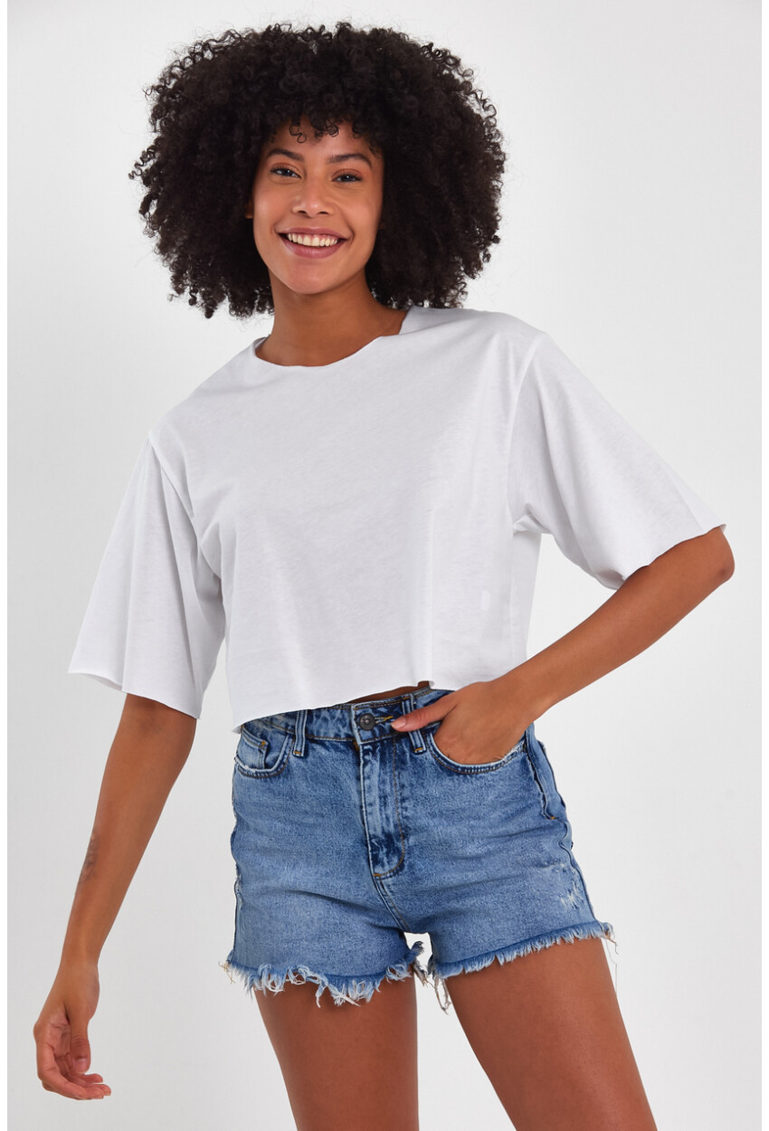 Kadın Basic Oversize Crop