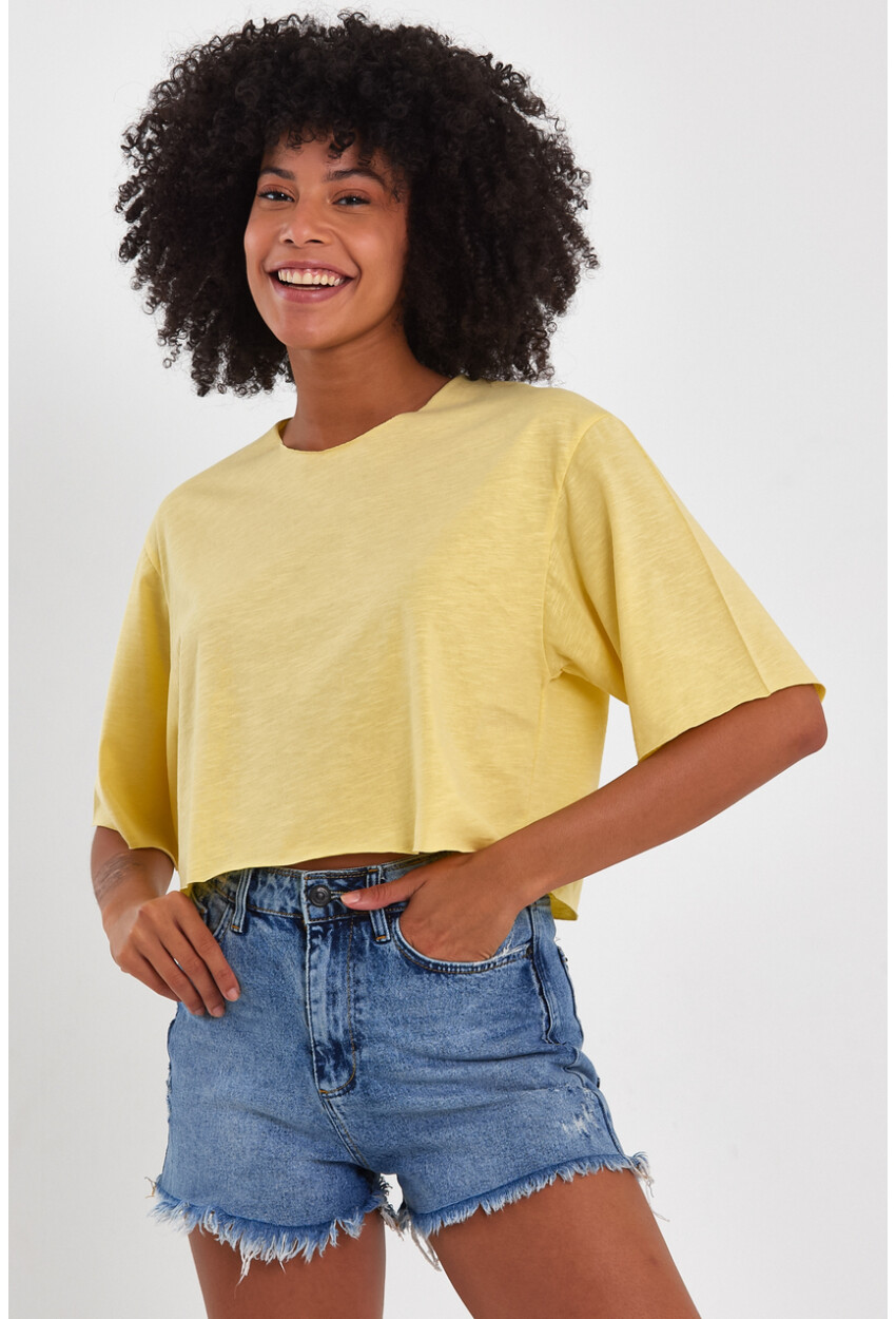 Kadın Basic Oversize Crop