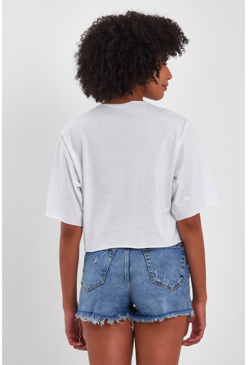 Kadın Basic Oversize Crop