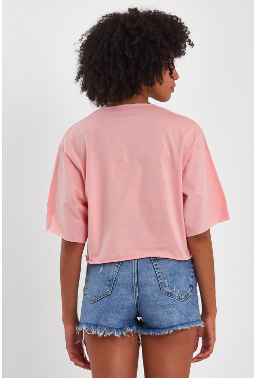 Kadın Basic Oversize Crop 