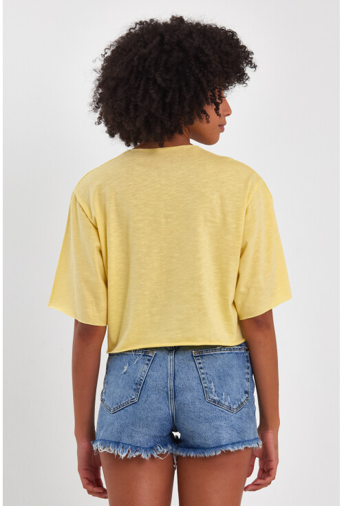Kadın Basic Oversize Crop