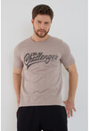 Unisex Slim Fit Baskılı Bisiklet Yaka T-Shirt