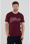 Unisex Slim Fit Baskılı Bisiklet Yaka T-Shirt