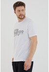 Unisex Slim Fit Baskılı Bisiklet Yaka T-Shirt