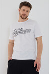 Unisex Slim Fit Baskılı Bisiklet Yaka T-Shirt