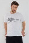 Unisex Slim Fit Baskılı Bisiklet Yaka T-Shirt