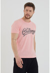 Unisex Slim Fit Baskılı Bisiklet Yaka T-Shirt