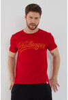 Unisex Slim Fit Baskılı Bisiklet Yaka T-Shirt
