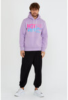 Unisex Kapüşonlu Kanguru Cepli Baskılı Sweatshirt P4070