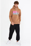 Unisex Kapüşonlu Kanguru Cepli Baskılı Sweatshirt P4070