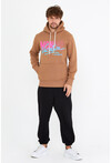 Unisex Kapüşonlu Kanguru Cepli Baskılı Sweatshirt P4070