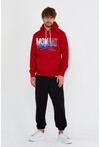 Unisex Kapüşonlu Kanguru Cepli Baskılı Sweatshirt P4070