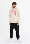 Unisex Kapüşonlu Kanguru Cepli Baskılı Sweatshirt P4072