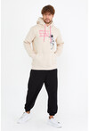 Unisex Kapüşonlu Kanguru Cepli Baskılı Sweatshirt P4072