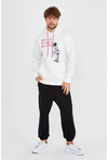 Unisex Kapüşonlu Kanguru Cepli Baskılı Sweatshirt P4072