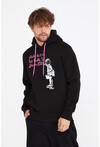 Unisex Kapüşonlu Kanguru Cepli Baskılı Sweatshirt P4072