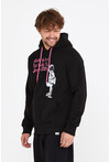 Unisex Kapüşonlu Kanguru Cepli Baskılı Sweatshirt P4072