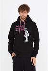 Unisex Kapüşonlu Kanguru Cepli Baskılı Sweatshirt P4072