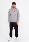 Unisex Kapüşonlu Kanguru Cepli Baskılı Sweatshirt P4072