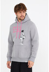Unisex Kapüşonlu Kanguru Cepli Baskılı Sweatshirt P4072