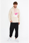 Unisex Kapüşonlu Kanguru Cepli Baskılı Sweatshirt P4082