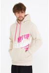 Unisex Kapüşonlu Kanguru Cepli Baskılı Sweatshirt P4082