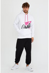 Unisex Kapüşonlu Kanguru Cepli Baskılı Sweatshirt P4082
