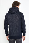 Lacivert Unisex Kapüşonlu Kanguru Cepli Üç Iplik Sweatshirt P4098