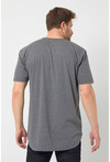 Basic Erkek Bisiklet Yaka Long Fit Eteği Biyeli T-Shirt