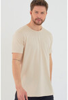 Basic Erkek Bisiklet Yaka Long Fit Eteği Biyeli T-Shirt