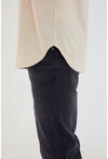 Basic Erkek Bisiklet Yaka Long Fit Eteği Biyeli T-Shirt
