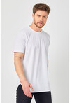 Basic Erkek Bisiklet Yaka Long Fit Eteği Biyeli T-Shirt
