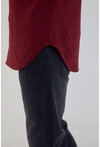 Basic Erkek Bisiklet Yaka Long Fit Eteği Biyeli T-Shirt