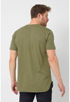 Basic Erkek Bisiklet Yaka Long Fit Eteği Biyeli T-Shirt