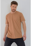 Basic Erkek Bisiklet Yaka Long Fit Eteği Biyeli T-Shirt