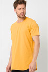 Basic Erkek Bisiklet Yaka Long Fit Eteği Biyeli T-Shirt