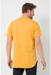 Basic Erkek Bisiklet Yaka Long Fit Eteği Biyeli T-Shirt