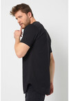 Basic Erkek Bisiklet Yaka Long Fit Eteği Biyeli T-Shirt