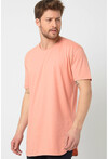 Basic Erkek Bisiklet Yaka Long Fit Eteği Biyeli T-Shirt