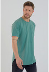 Basic Erkek Bisiklet Yaka Long Fit Eteği Biyeli T-Shirt