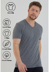 Basic Erkek V Yaka Slim Fit Kısa Kollu T-Shirt