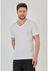 Basic Erkek V Yaka Slim Fit Kısa Kollu T-Shirt