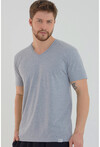 Basic Erkek V Yaka Slim Fit Kısa Kollu T-Shirt
