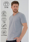 Basic Erkek V Yaka Slim Fit Kısa Kollu T-Shirt