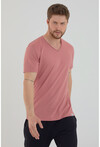 Basic Erkek V Yaka Slim Fit Kısa Kollu T-Shirt