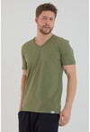 Basic Erkek V Yaka Slim Fit Kısa Kollu T-Shirt