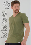 Basic Erkek V Yaka Slim Fit Kısa Kollu T-Shirt