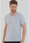 Basic Erkek V Yaka Slim Fit Kısa Kollu T-Shirt
