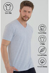 Basic Erkek V Yaka Slim Fit Kısa Kollu T-Shirt